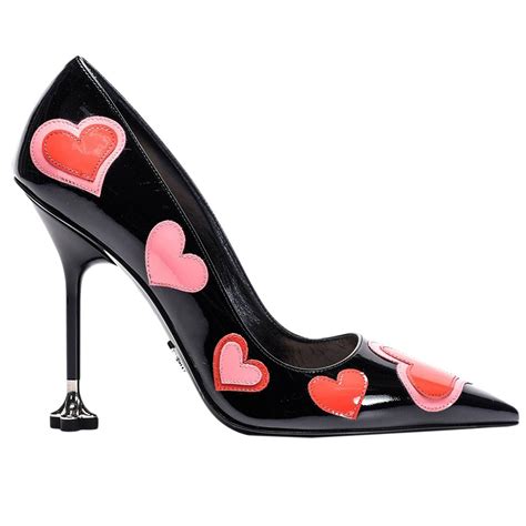 prada black heart shoes|Prada black shoes women.